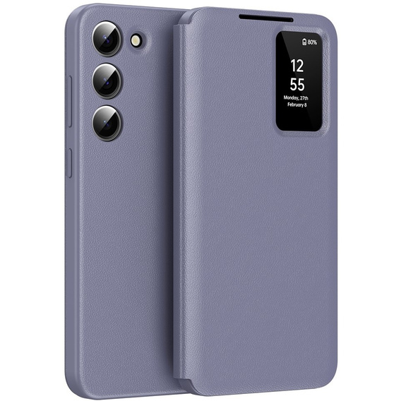 Αναδιπλούμενη θήκη για Samsung Galaxy S22, Smart View Wallet, μωβ