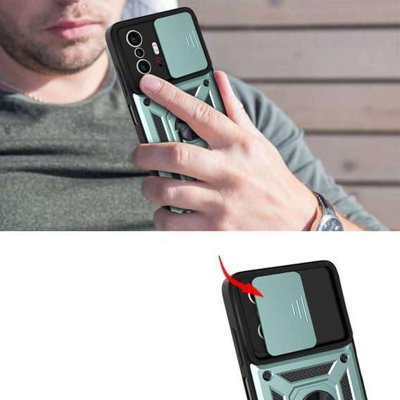 Θήκη για Xiaomi 11T / 11T Pro, CamShield Slide, πράσινο