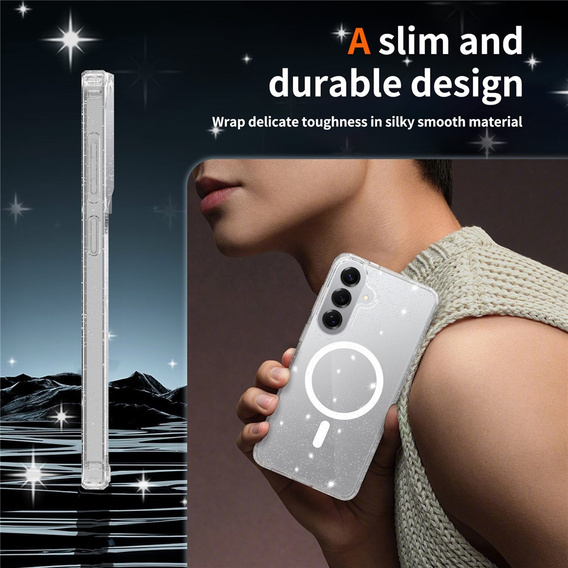 Θήκη Brokat, για MagSafe για Samsung Galaxy S26 Plus, διαφανής