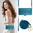 Θήκη με πτερύγιο για Samsung Galaxy S25, Wallet Zipper Pocket, μπλε