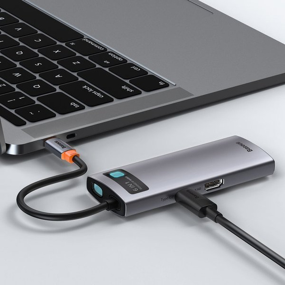 Σταθμός σύνδεσης USB-C 6 σε 1 Metal Gleam Series για συσκευές με USB-C