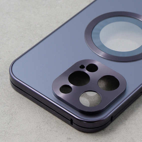 Θήκη για iPhone 13 Pro Max, Dual Glass, για Magsafe, μωβ