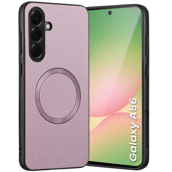 Θήκη για Samsung Galaxy A56 5G, Leather Hybrid MagSafe, μωβ