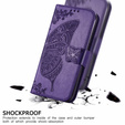 Θήκη με πτερύγιο για Motorola Moto G32, Butterfly, μωβ