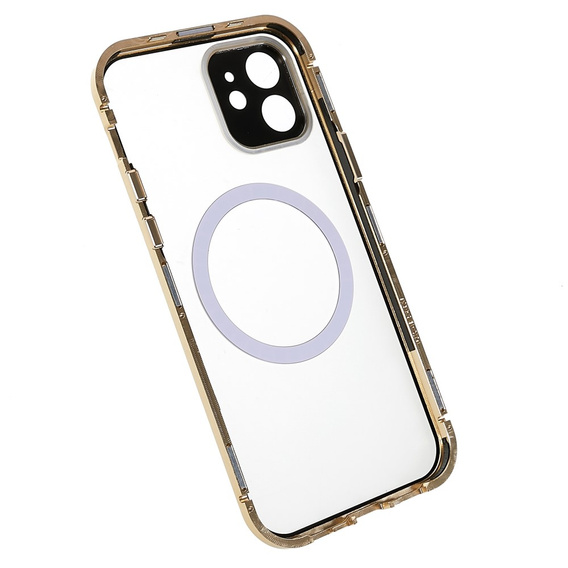 Μαγνητική θήκη MagSafe Dual Glass για iPhone 12, χρυσή