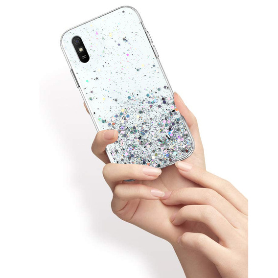 Θήκη για Xiaomi Redmi 9A, Glittery, διαφανής