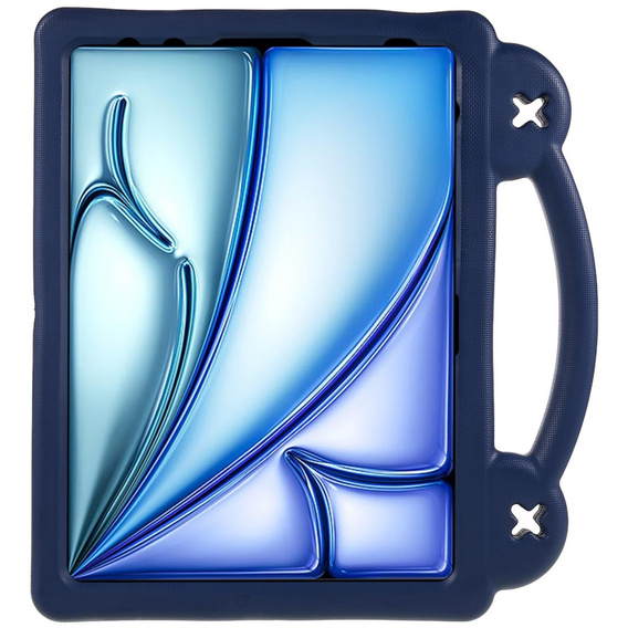 Παιδική θήκη για Apple iPad Air 11" 6 gen. 2024, Cute Patterns, με βάση, σκούρο μπλε