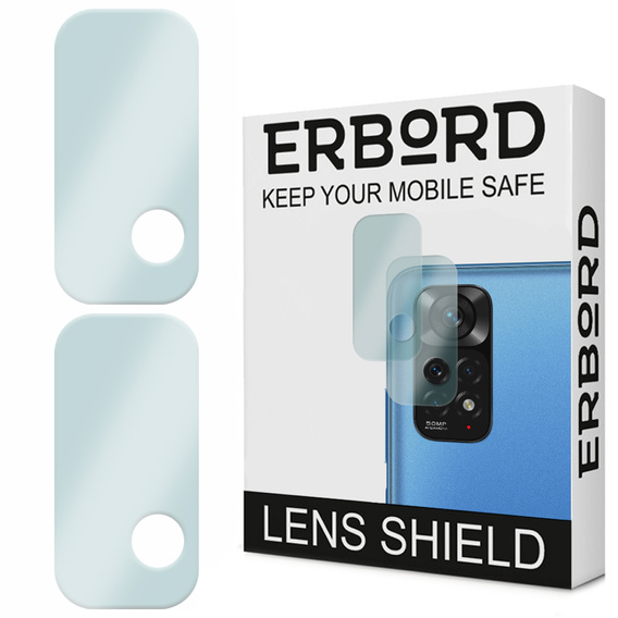 2x ERBORD μετριασμένο γυαλί για την κάμερα για να Xiaomi Redmi Note 11