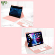 Θήκη + πληκτρολόγιο iPad Air 10.9 4 2020 / 5 2022, Touchpad, ροζ rose gold