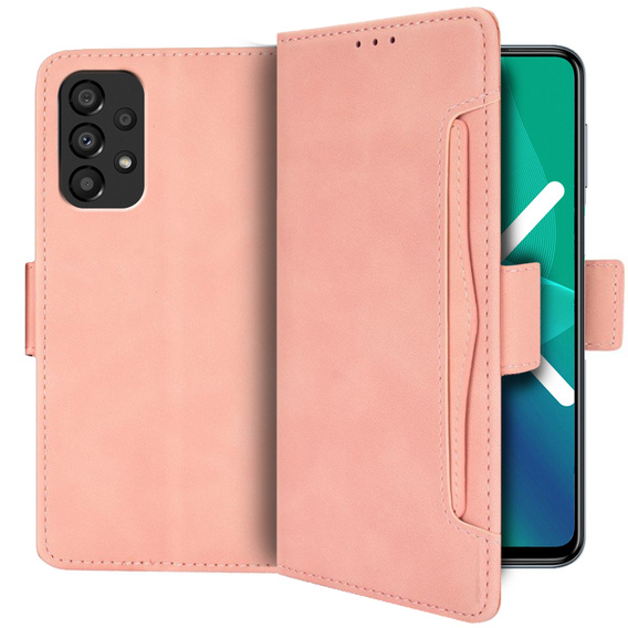 Θήκη με πτερύγιο για Samsung Galaxy A13 4G, Card Slot, ροζ