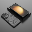 Θήκη για Samsung Galaxy S25 Ultra, Ripple Kickstand, για MagSafe, μαύρη