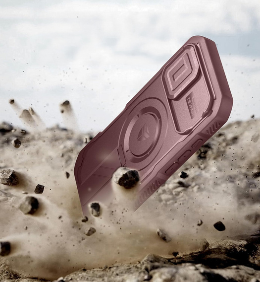 Θωρακισμένη θήκη Dexnor με βάση στήριξης και κλείστρο κάμερας, για MagSafe για iPhone 17