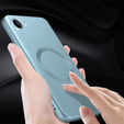 Θήκη για iPhone 16E, ColorMag, για MagSafe, μπλε + γυαλί 9H, μετριασμένο