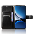 Θήκη με πτερύγιο για Xiaomi Poco X7 Pro 5G, Crazy Horse Wallet, μαύρη
