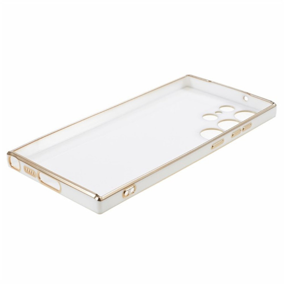 Θήκη για Samsung Galaxy S24 Ultra, Glamour CamShield, λευκή