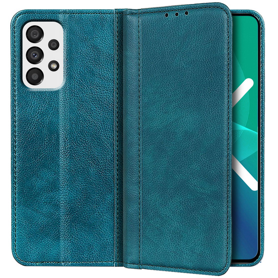 θήκη με πτερύγιο για Samsung Galaxy A33 5G, Split Leather, μπλε