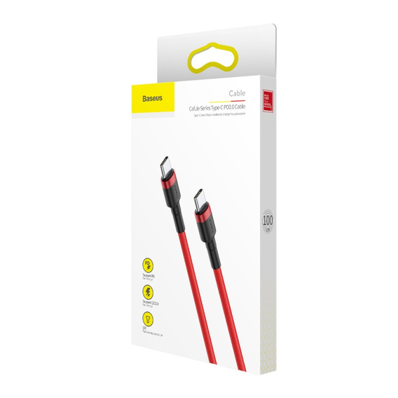 Καλώδιο Baseus Cafule PD 2.0 USB-C – USB-C 1,0 m 60 W για συσκευές με θύρα USB-C