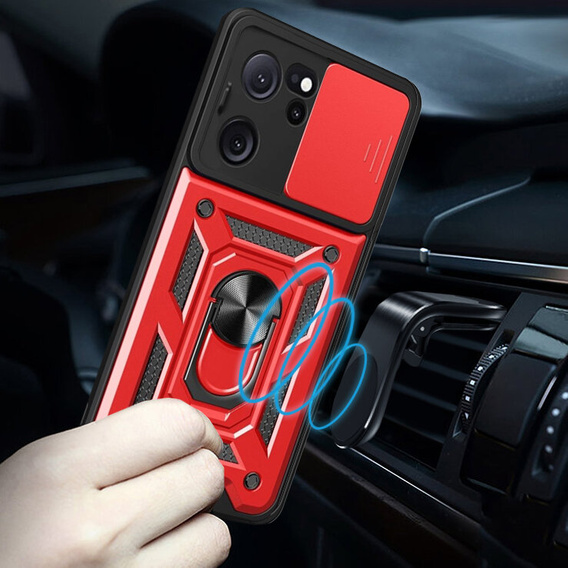Θήκη για Xiaomi 13T / 13T Pro, CamShield Slide, κόκκινη