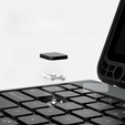 Θήκη + πληκτρολόγιο Galaxy Tab S8+ / Tab S7 +/ Tab S7 FE, NILLKIN Bumper Pen Slot, μαύρη
