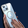 Θήκη για iPhone 14, ERBORD Hybrid MagSafe Case, ασημένια