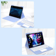 Θήκη + πληκτρολόγιο iPad Air 10.9 4 2020 / 5 2022, Touchpad, μπλε