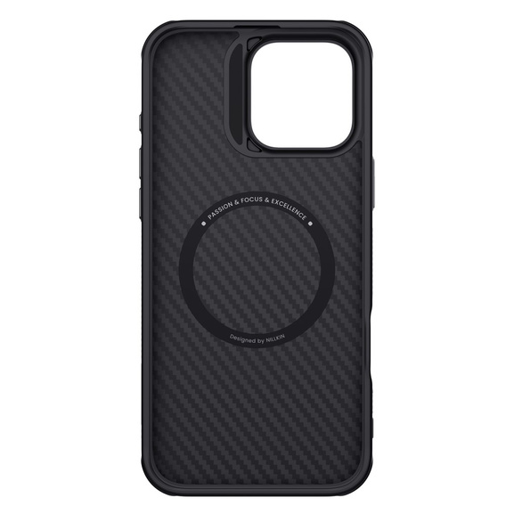 Θήκη για iPhone 16 Pro Max, θωρακισμένη Nillkin, Carbon Fiber, για Magsafe, χρυσή
