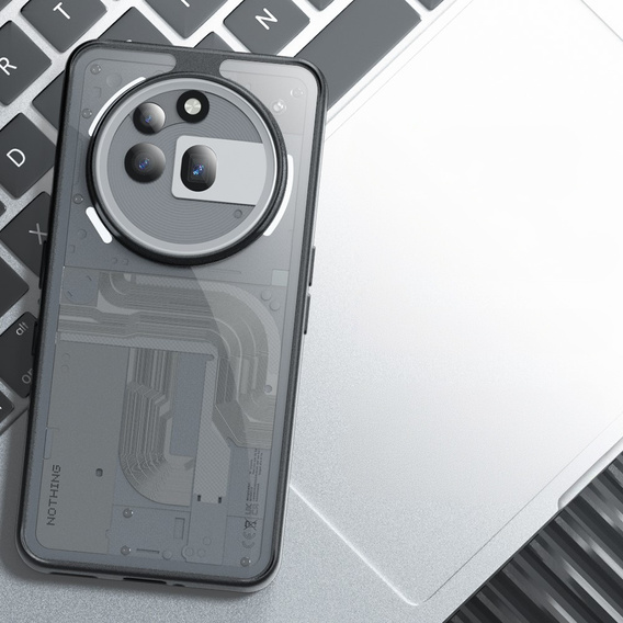 Θήκη για Nothing Phone 3A Pro, Fusion Hybrid, διαφανής / μαύρη