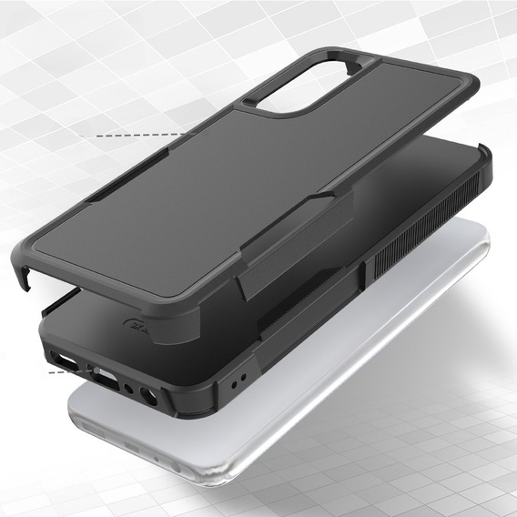 Θωρακισμένη θήκη για Samsung Galaxy A05s 4G, Dual Shockproof, μαύρη