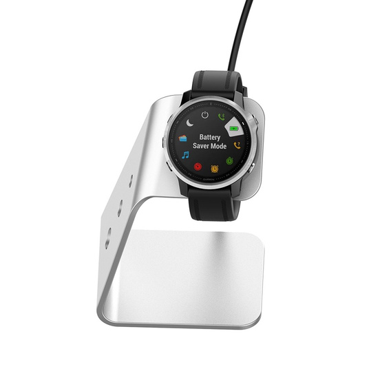 Σταθμός σύνδεσης USB αλουμινίου για Garmin Fenix 7/7S/7X/6/6X/6S, ασημί