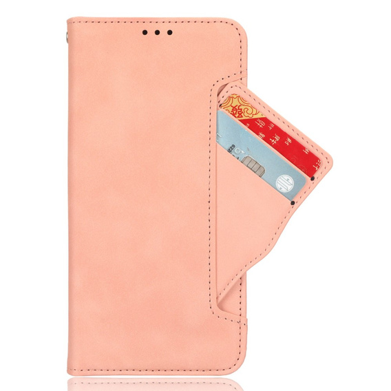 Θήκη με πτερύγιο για Oppo Reno 13 Pro, Card Slot, ροζ