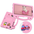Παιδική θήκη για Samsung Galaxy Tab A7 Lite 8.7 T220/T225, Cute Patterns, με βάση, ροζ