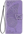 Θήκη με πτερύγιο για Vivo Y19s, Butterfly, μωβ
