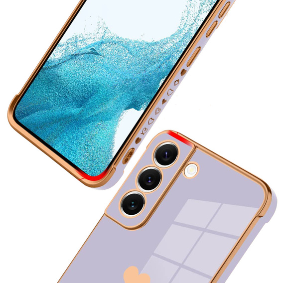 Θήκη για Samsung Galaxy S22, Electro heart, μωβ