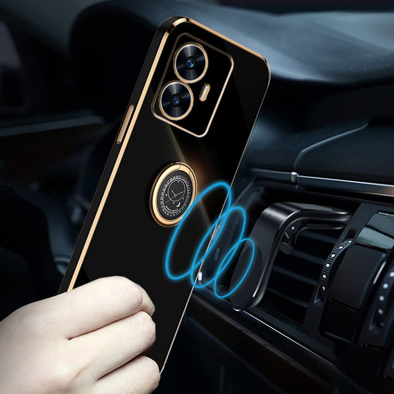 Θήκη για Realme C55, Electro Ring, μαύρη