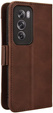 Θήκη με πτερύγιο για Oppo Reno 12 Pro, Card Slot, καφέ