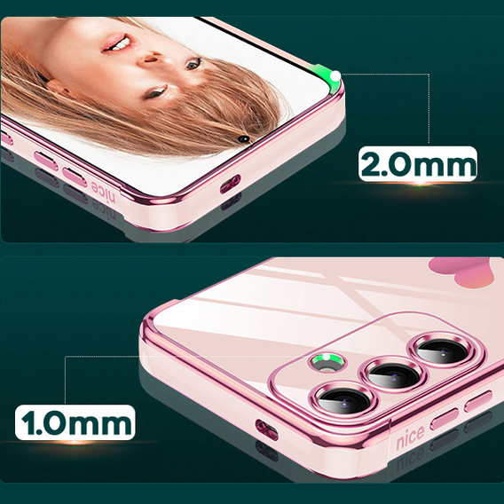 Θήκη για Samsung Galaxy S25 FE, Electro heart, ροζ rose gold