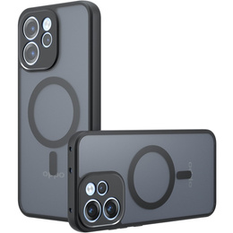 Θήκη για MagSafe ERBORD Matt Case για Oppo Reno 15 FS, μαύρη