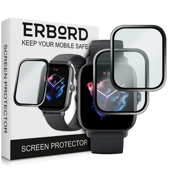 2x υβριδικό γυαλί ERBORD για Amazfit GTS 3