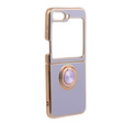 Θήκη για Samsung Galaxy Z Flip 5 5G, Electro Ring, μωβ