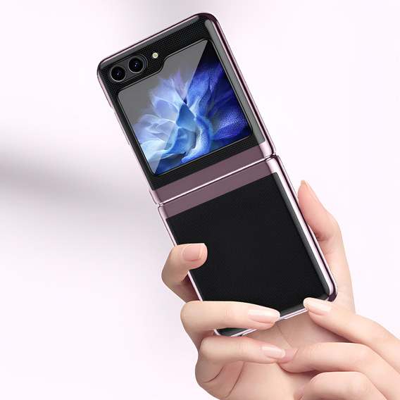 Θήκη για Samsung Galaxy Z Flip7 FE / Z Flip6, PC Case, διαφανής / ροζ