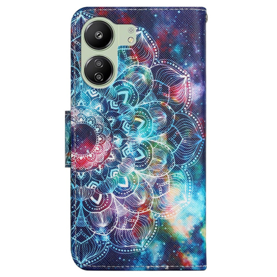 Θήκη με πτερύγιο για Xiaomi Redmi 13C / Poco C65, Wallet, Starry Mandala, μπλε