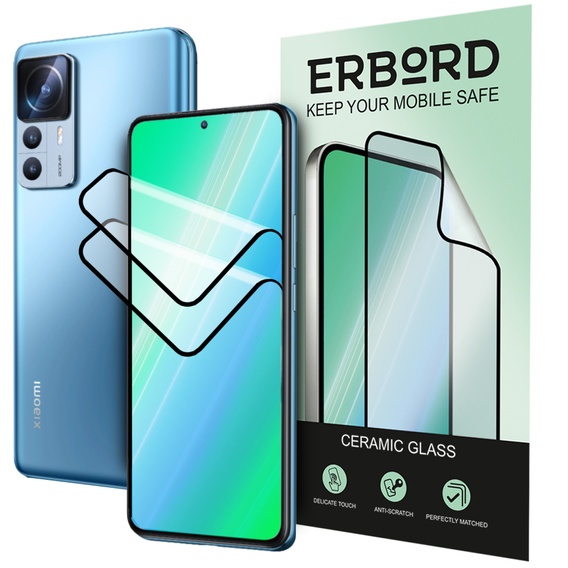 2x Κεραμικό υβριδικό γυαλί ERBORD για Xiaomi 12/12X