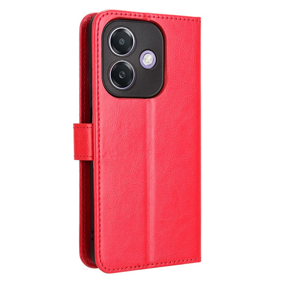 Θήκη με πτερύγιο για Oppo A40 / Oppo A40m, Crazy Horse Wallet, κόκκινη