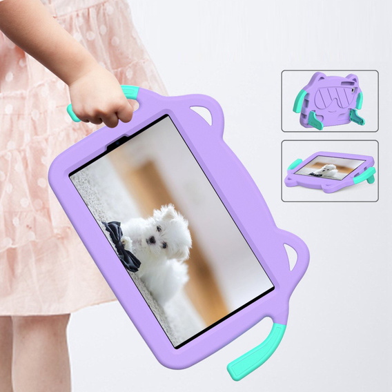 Η παιδική θήκη για το Samsung Galaxy Tab A7 Lite 8.7T220 / T225 / A 8.0 (2019) T290 / T295, μωβ
