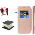 Θήκη με πτερύγιο για iPhone 16E, RFID Wallet MagSafe CamShield, ροζ