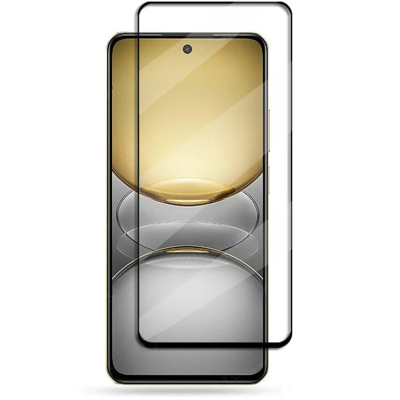 Μετριασμένο γυαλί 3D για Realme 14X / Realme C75, μαύρο πλαίσιο