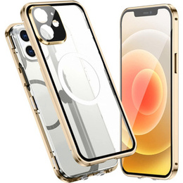 Μαγνητική θήκη MagSafe Dual Glass για iPhone 11, χρυσή