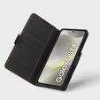 Δερμάτινη θήκη για Samsung Galaxy S24, ERBORD LeatherWallet, μαύρη