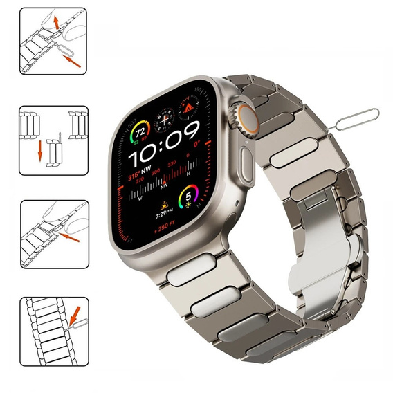 Βραχιόλι για Apple Watch 1/2/3/4/5/6/7/8/9/SE/ULTRA/ULTRA 2 42/44/45/49MM, Τιτάνιο