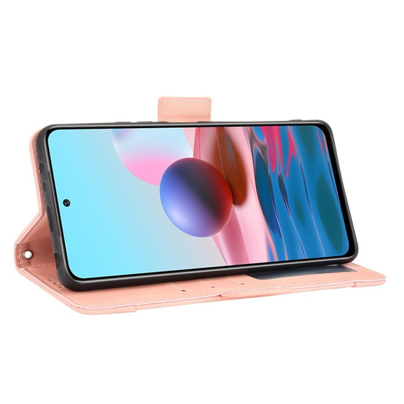 Θήκη με πτερύγιο για Xiaomi Redmi Note 10 Pro, Card Slot, ροζ